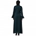 A-line abaya with bell sleeves- Bottle Green A-line abaya with bell sleeves- Bottle Green